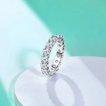 Stunning AnuClub Moissanite Eternity Ring for Women