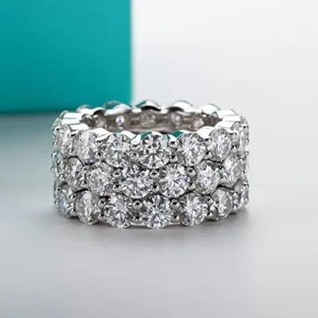 Stunning AnuClub Moissanite Eternity Ring for Women