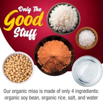 Fusion Select Organic White Miso Paste - Authentic Japanese Seasoning for Easy Cooking