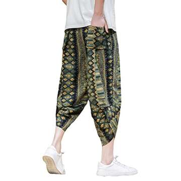 PRIJOUHE Lightweight Harem Pants for Men - Summer Style