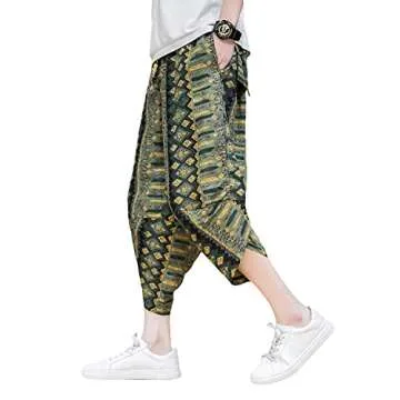 PRIJOUHE Lightweight Harem Pants for Men - Summer Style