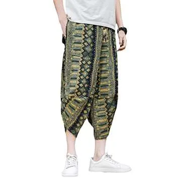 PRIJOUHE Lightweight Harem Pants for Men - Summer Style