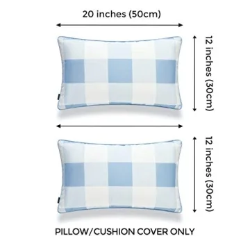 Stylish Hofdeco Coastal Pillow Covers Set of 2 in Blue