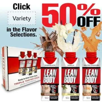 Lean Body Ready-to-Drink Protein Shake, 40g Protein, Whey Blend, 0 Sugar, Gluten Free, 22 Vitamins & Minerals, (Recyclable Carton & Lid - Pack of 12) LABRADA (Chocolate Peanut Butter)