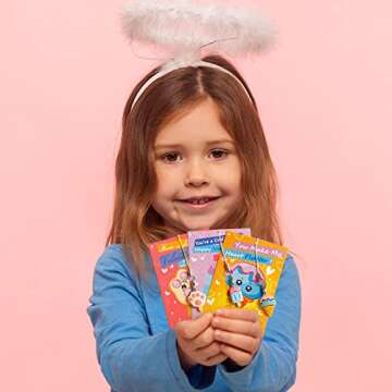 Valentine Cards for Kids - 35 Desserts with Pendants & Tattoos