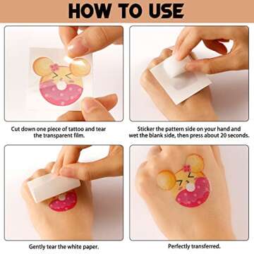 Valentine Cards for Kids - 35 Desserts with Pendants & Tattoos