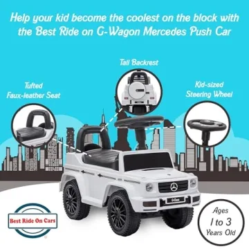 Luxury Mercedes G-Wagon Push Car for Toddlers 1-3 Years