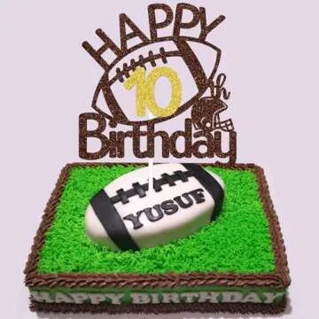 Happy 10th Birthday Cake Topper for Sports Fans