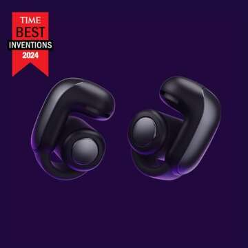 Bose Ultra Open Bluetooth Earbuds, True Wireless Earbuds with OpenAudio for Awareness, Clip On Design for Comfort, Immersive Audio, Up to 48 Hrs of Playtime, Black