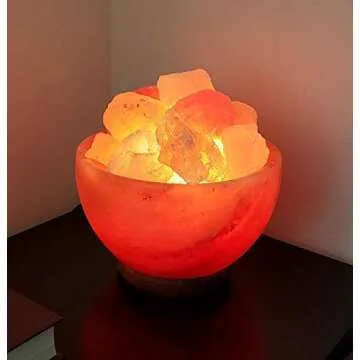 Elegant Spantik Himalayan Salt Lamp Bowl with Dimming Cord