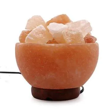 Elegant Spantik Himalayan Salt Lamp Bowl with Dimming Cord