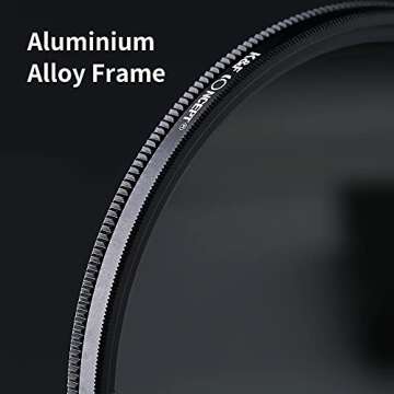 K&F Concept 67mm Variable ND2-ND400 ND Lens Filter (1-9 Stops) for Camera Lens Adjustable Neutral Density Filter with Microfiber Cleaning Cloth (B-Series)
