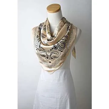 Corciova Silk Feeling 35x35 Hair Scarf for Women