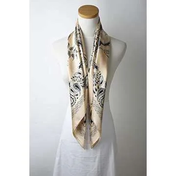 Corciova Silk Feeling 35x35 Hair Scarf for Women