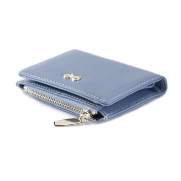 AACKS Girls Cute Wallet Bow Small Wallet Aesthetic Card Holder ID Window Purse for Women Slim Wallet...