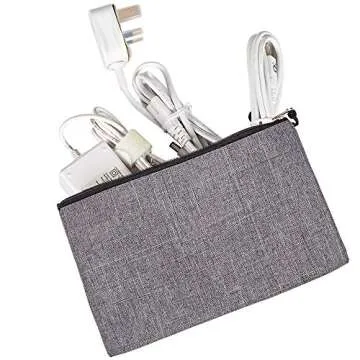 HOMEST 8 Pack Blank DIY Craft Bags with Zipper