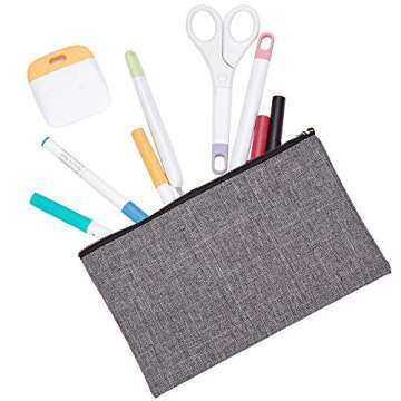 HOMEST 8 Pack Blank DIY Bag with Zipper, Small Craft Pouch, Heat Press Accessories, Gift for Wedding