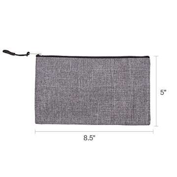 HOMEST 8 Pack Blank DIY Bag with Zipper, Small Craft Pouch, Heat Press Accessories, Gift for Wedding