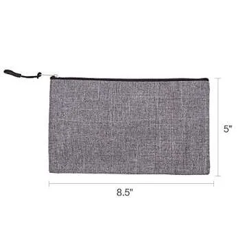 HOMEST 8 Pack Blank DIY Craft Bags with Zipper