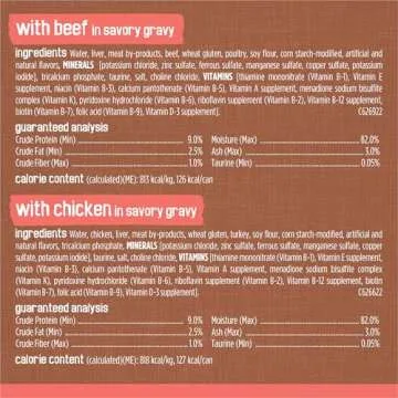 Purina Friskies Extra Gravy Wet Cat Food Chunky 24ct Variety Pack (With Chicken, Turkey, Salmon, Beef) - (Pack of 24) 5.5 oz. Cans