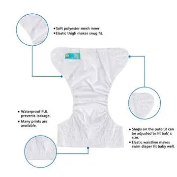 ALVABABY 6pcs with 12 Inserts Baby Cloth Diapers Pocket Newborn Diaper for Less Than 12pounds Baby Snaps Cloth Diapers Nappy