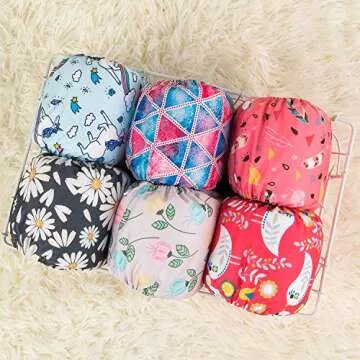 ALVABABY 6pcs with 12 Inserts Baby Cloth Diapers Pocket Newborn Diaper for Less Than 12pounds Baby Snaps Cloth Diapers Nappy