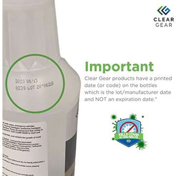 Clear Gear Disinfectant Spray - 32 Oz of Superior Cleanliness for Health and Fitness