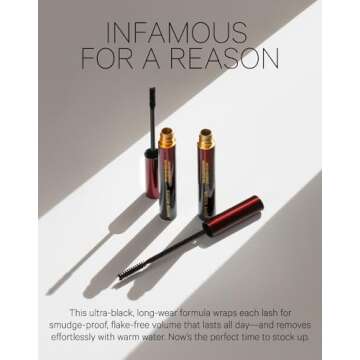 Kevyn Aucoin The Volume Mascara, Black: Precision detail brush. Tubing tech. Long wear. Clump & flake-free. Pro makeup artist go to that thickens, separate & lengthen lashes. Easy removal with water.