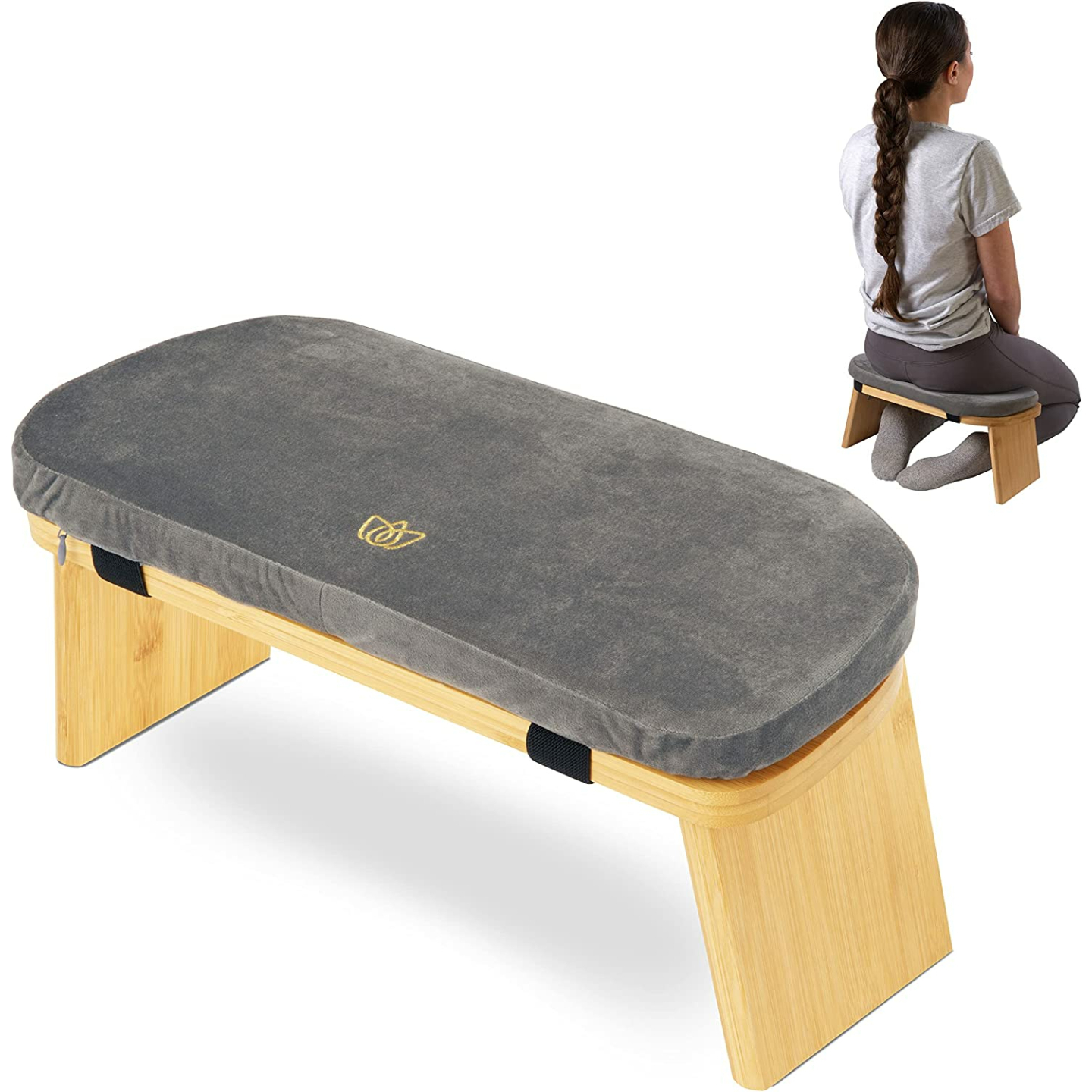 Florensi Foldable Bamboo Meditation Bench