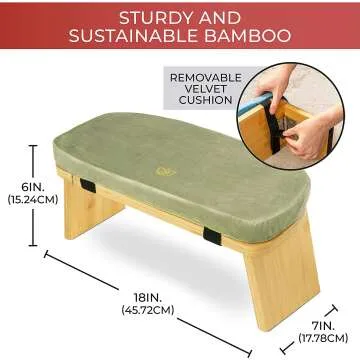 Florensi Foldable Bamboo Meditation Bench