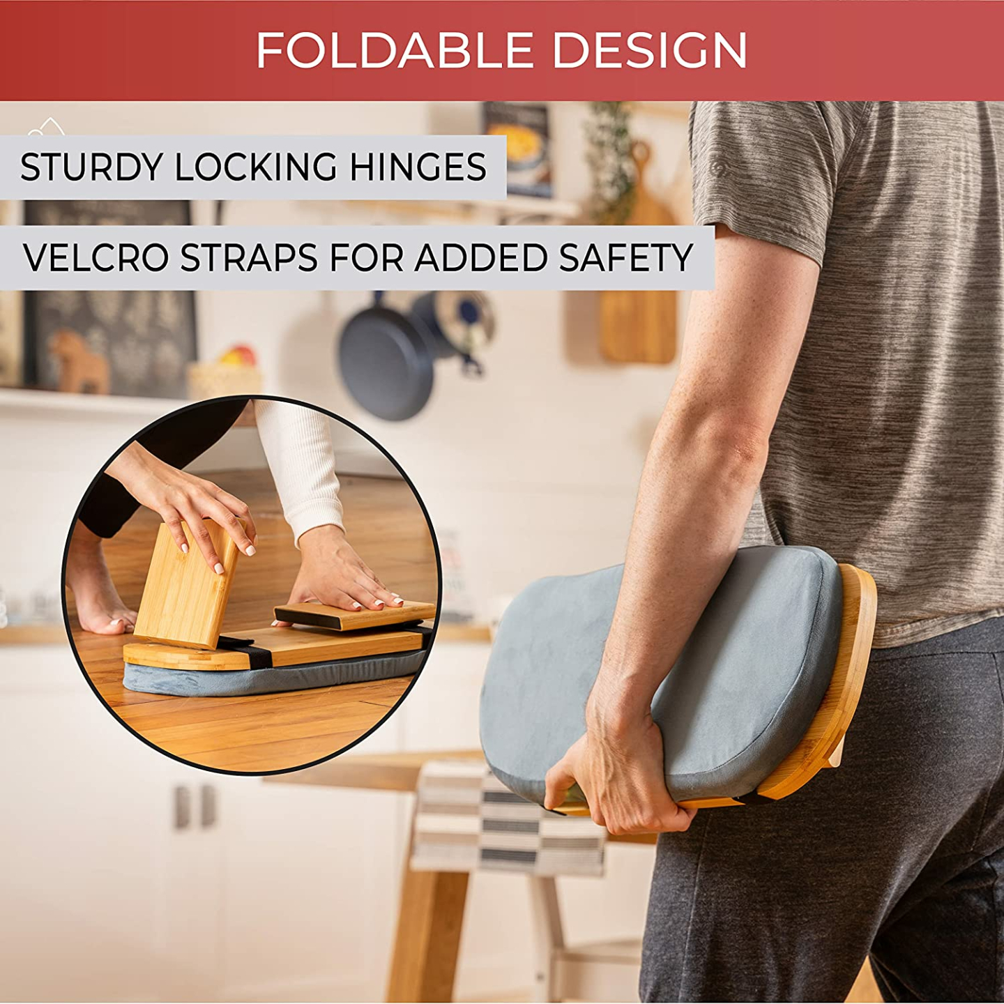 Florensi Foldable Bamboo Meditation Bench