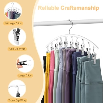 Premium Legging Organizer Hangers - Space Saving Closet Solution