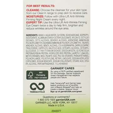 Garnier SkinActive Ultra-Lift Anti-Wrinkle Firming Night Cream, 1.7 oz.