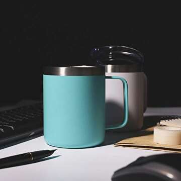 CIVAGO Stainless Steel Coffee Mug with Handle - 12 oz Insulated Tumbler