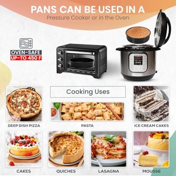 RFAQK 8-Inch Non-Stick Cake Pan Set with Accessories