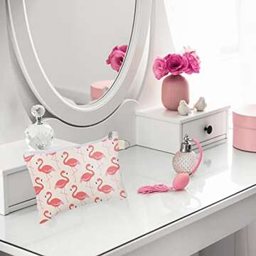 Weewooday Sublimation Blanks Cosmetic Bags Multipurpose DIY Heat Transfer Makeup Bags Toiletry Pouch Iron on Transfer Zipper Canvas Pencil Bag for Multi-functional School Travel DIY Craft (12 Pieces)