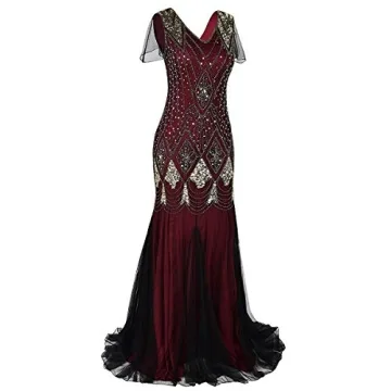 1920s Flapper Evening Dress for Women - Vintage Style Gown