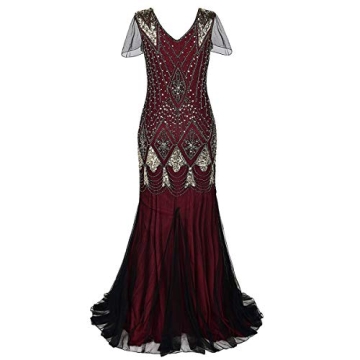 1920s Flapper Evening Dress for Women - Vintage Style Gown