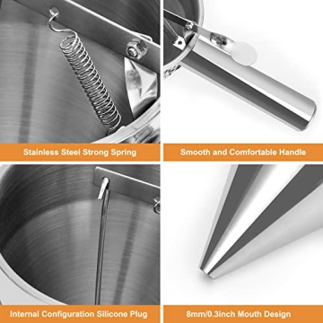 MosaiRudo Stainless Steel Batter Dispenser for Perfect Pancakes