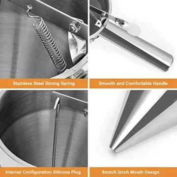 MosaiRudo Stainless Steel Batter Dispenser for Perfect Pancakes