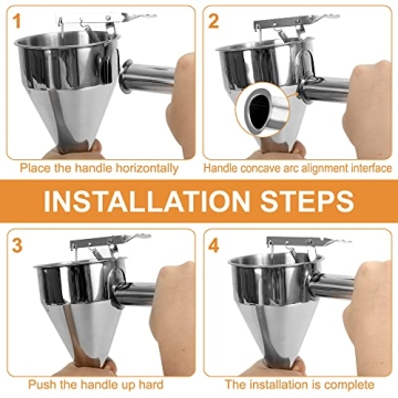 MosaiRudo Stainless Steel Batter Dispenser for Perfect Pancakes