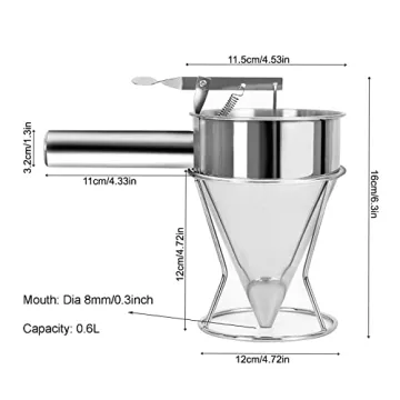 MosaiRudo Stainless Steel Batter Dispenser for Perfect Pancakes