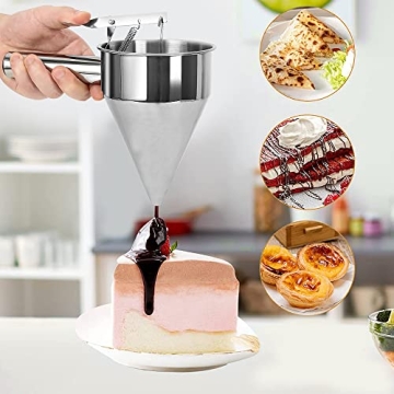 MosaiRudo Stainless Steel Batter Dispenser for Perfect Pancakes