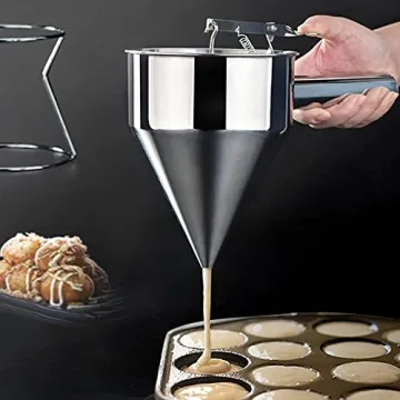 MosaiRudo Stainless Steel Batter Dispenser for Perfect Pancakes