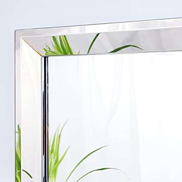 Chende 28"X36" Angled Bathroom Wall Mirror, Large Living Room Mirror for Decor with 2" Stainless Ste...