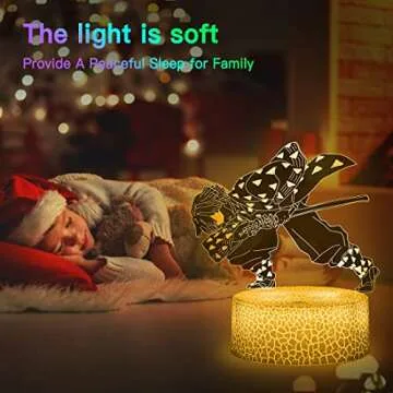 OMGGMO 3D Anime Lamp 5 Patterns and 16 Color Change Decor Lamp with Remote Control, Birthday Christm...