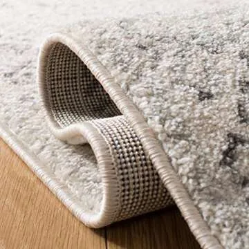 SAFAVIEH Tulum Collection Accent Rug - 2' x 5', Ivory & Grey, Moroccan Boho Distressed Design, Non-Shedding & Easy Care, Ideal for High Traffic Areas in Entryway, Living Room, Bedroom (TUL264A)