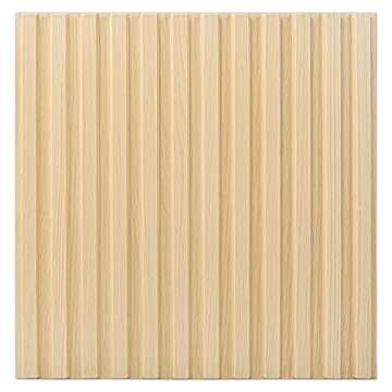 Art3d Slat Wall Panel, 3D Fluted Textured Panel 12-Tile 19.7 x 19.7in. - Oak