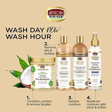 African Pride Moisture Miracle Pre-Shampoo for Curls 18 Oz