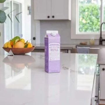 Dr. Bronner's Pure-Castile Liquid Soap Refill - Made with Regenerative Organic Certified Oils, 82% Less Plastic - 18-in-1 Uses for Face, Body Wash, Hand Soap Refill & More Lavender, 32oz